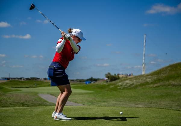 240810 Manon De Roey of Belgium during the final round of the women s individual stroke play golf during day 15 of the Paris 2024 Olympic Games on August 10, 2024 in Paris Photo Petter Arvidson BILDBYRAN code PA PA0868 golf olympic games olympics os ol olympiska spelen olympiske leker paris 2024 paris os paris ol bbeng dam grappa33  Copyright: PETTERxARVIDSON BB240810PA045