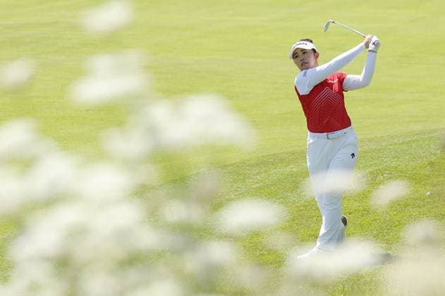 Paris Olympics: Golf Japan s Miyu Yamashita plays a shot on the seventh hole during the final round of the women s golf event at the Paris Olympics on Aug. 10, 2024, at Le Golf National in Saint-Quentin-en-Yvelines, France.  A14AA0003272036P