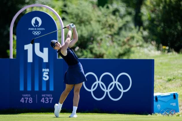 240810 Linn Grant of Sweden during the final round of the women s individual stroke play golf during day 15 of the Paris 2024 Olympic Games on August 10, 2024 in Paris Photo Petter Arvidson BILDBYRAN kod PA PA0868 golf olympic games olympics os ol olympiska spel olympiske leker paris 2024 paris os paris ol bbeng dam  Copyright: PETTERxARVIDSON BB240810PA058