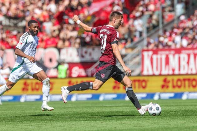 10 08 2024, Football, Season 2024 2025, 2 Bundesliga, 2 Matchday, 1 FC Nürnberg FC Schalke 04, Robin Knoche 1 FC Nürnberg Nuremberg Max Morlock Stadion Bayern Germany xRHR PHOTO TRx Copyright: TimxRehbein RHR-FOTOx RHR-FOTO TR