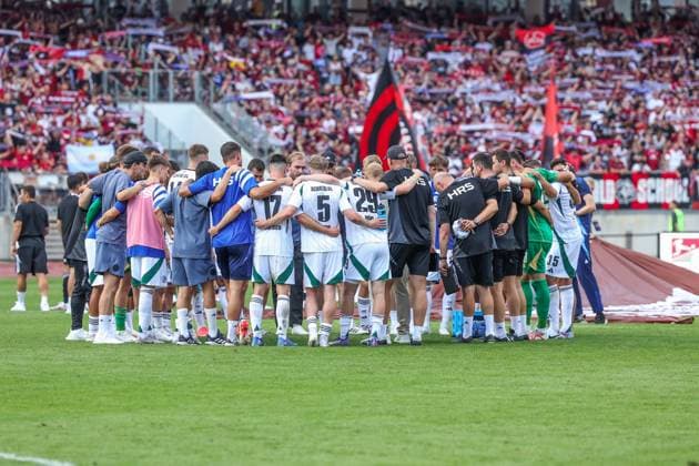 10 08 2024, Football, Season 2024 2025, 2 Bundesliga, 2 Matchday, 1 FC Nuremberg FC Schalke 04, Team of FC Schalke 04 Nuremberg Max Morlock Stadion Bayern Germany xRHR PHOTO TRx Copyright: TimxRehbein RHR-FOTOx RHR-FOTO TR