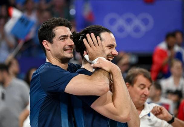 Sport Bilder des Tages JEUX OLYMPIQUES PARIS 2024 - FRANCE - POLOGNE PHOTOPQR OUEST FRANCE Stéphane Geufroi ; Paris ; 10 08 2024 ; JEUX OLYMPIQUES - PARIS 2024 VOLLEY BALL - FINALE France - Pologne Les Bleus ont écrasé la Pologne en finale (25-19, 25-20, 25-23) et sont médaille d or- The Paris 2024 Summer Olympic Games, Olympische Spiele, Olympia, OS (Jul 26-Aug 11, 2024). finale of volley ball France vs Poland Paris France  Copyright: xPHOTOPQR OUESTxFRANCE MAXPPPxStéphanexGeufroix 20240810OFR9161 20240810OFR9161