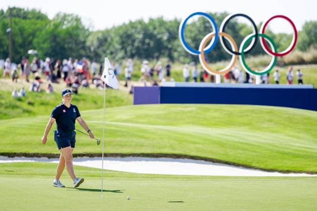 240810 Maja Stark of Sweden during the final round of the women s individual stroke play golf during day 15 of the Paris 2024 Olympic Games on August 10, 2024 in Paris Photo Petter Arvidson BILDBYRAN kod PA PA0868 golf olympic games olympics os ol olympiska spel olympiske leker paris 2024 paris os paris ol bbeng dam  Copyright: PETTERxARVIDSON BB240810PA089