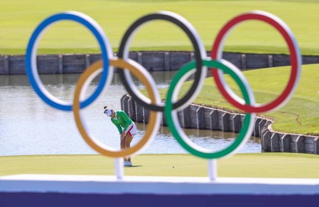 OLYMPICS - Olympic Summer Games 2024 PARIS,FRANCE,10.AUG.24 - OLYMPICS, GOLF - Olympic Summer Games Paris 2024, individual stroke play, ladies, Le Golf National. Image shows Gaby Lopez (MEX).  GEPAxpictures xHaraldxSteiner