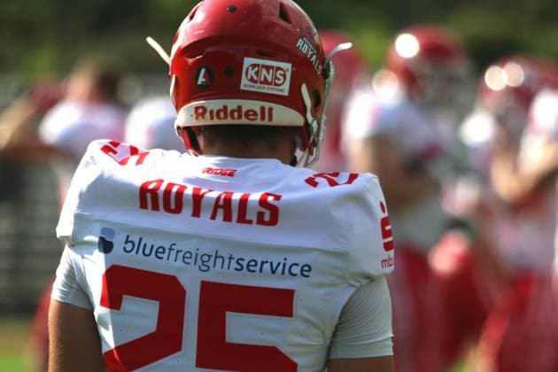 American Football GFL Berlin Adler Potsdam Royals 10 08 2024 Players of the Potsdam Royals from behind Copyright: xmix1pressx