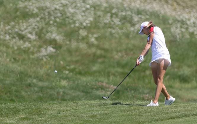 OLYMPICS - Olympic Summer Games 2024 PARIS,FRANCE,10.AUG.24 - OLYMPICS, GOLF - Olympic Summer Games Paris 2024, individual stroke play, ladies, Le Golf National. Image shows Emma Spitz (AUT).  GEPAxpictures xHaraldxSteiner