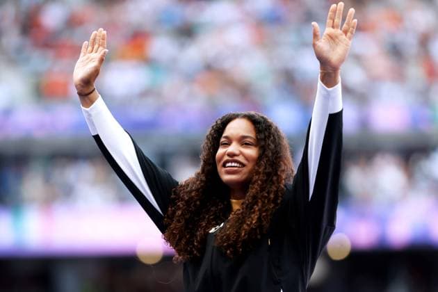 OGUNLEYE Yemisi Team GER Olympic champion 9 Day Athletics Shot put Award ceremony Paris Olympic Games 2024 10 08 2024 Paris Copyright: xLacixPerenyix