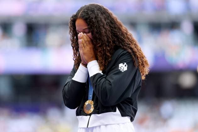 OGUNLEYE Yemisi Team GER Olympic champion 9 Day Athletics Shot put Award ceremony Paris Olympic Games 2024 10 08 2024 Paris Copyright: xLacixPerenyix
