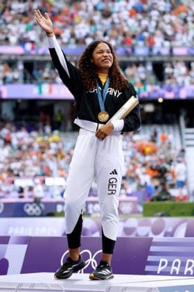 OGUNLEYE Yemisi Team GER Olympic champion 9 Day Athletics Shot put Award ceremony Paris Olympic Games 2024 10 08 2024 Paris Copyright: xLacixPerenyix