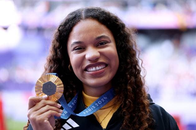 OGUNLEYE Yemisi Team GER Olympic champion 9 Day Athletics Shot put Award ceremony Paris Olympic Games 2024 10 08 2024 Paris Copyright: xLacixPerenyix