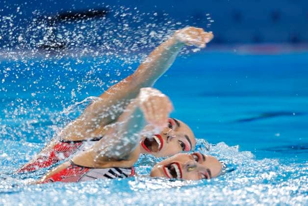 Bilder des Jahres 2024, Sport 08 August Sport Bilder des Tages Nuria Diosdado y Joana Jimenez of Mexico competes in duet free routine of Artistic Swimming as part of Paris 2024 Olympic Games, Olympische Spiele, Olympia, OS at Aquatics Centre, in Seine-Saint-Denis, France 10 August 2024. Swimming - Duet Free Routine !ACHTUNG: NUR REDAKTIONELLE NUTZUNG!  Copyright: xLavandeiraxjrx EVE3358 20240810-55014397424_1