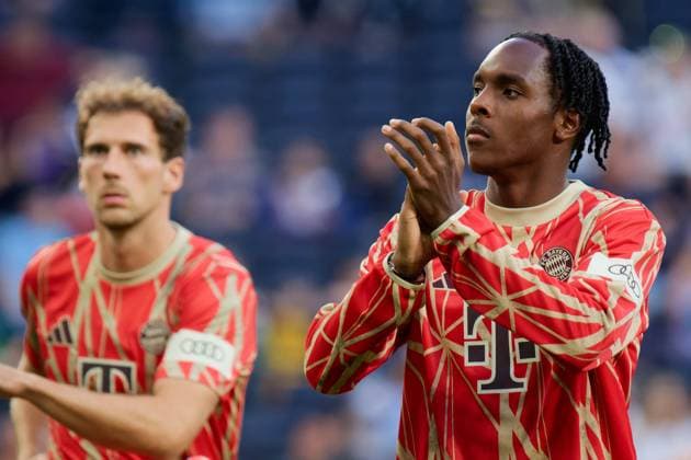 London, England, August 10 2024: Mathys Tel (39 FC Bayern Munich) after the Friendly game between Tottenham Hotspur and FC Bayern Munich at Tottenham Hotspur Stadium in London, England. (Pedro Porru SPP) Copyright: xPedroxPorru SPPx spp-en-PePo-4F8A5542