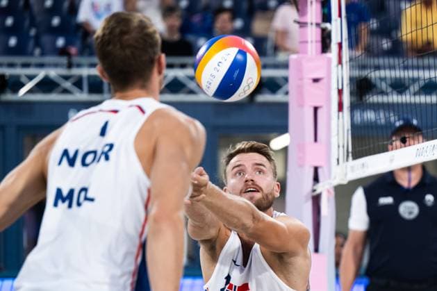 240810 Christian Sorum of Norway in the men s bronze medal beach volleyball match between Qatar and Norway during day 15 of the Paris 2024 Olympic Games on August 10, 2024 in Paris Photo Ludvig Thunman BILDBYRAN code LT LT0670 beachvolleyboll beach volleyball sandvolleyball olympic games olympics os ol olympiska spelen olympiske leker paris 2024 paris os paris ol 15 bbeng norge qatar norway bronsmatch bronze medal game  Copyright: LUDVIGxTHUNMAN BB240810LT131