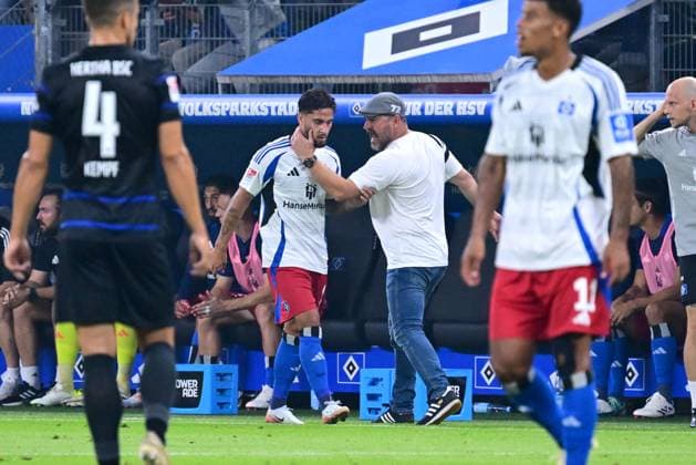 Soccer I Men I 2 Bundesliga l Hamburger SV Hertha BSC I 02 Matchday I Season 2024 2025 I HSV I 10 08 2024 I v l Reis Ludovit HSV , Baumgart Steffen Trainer HSV , Sportplatz Volksparkstadion, Stellingen Hamburg Germany