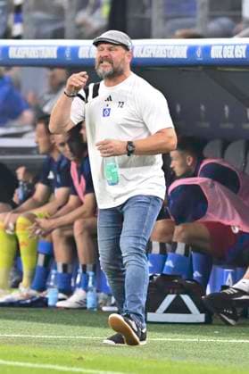 GER 2 FBL,, Hamburger SV vs Hertha BSC 10 08 2024, Volksparkstadion, Hamburg, GER 2 FBL, Hamburger SV vs Hertha BSC in the picture Coach Steffen Baumgart Hamburg nordphotoxGmbH xWitke nph00002