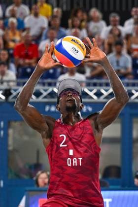 Olympic Games Beach Volleyball Paris 10 08 2024 Beach Volleyball, match for 3rd place, QAT NOR Ahmed Tijan, Copyright: xBEAUTIFULxSPORTS TomxBlochx