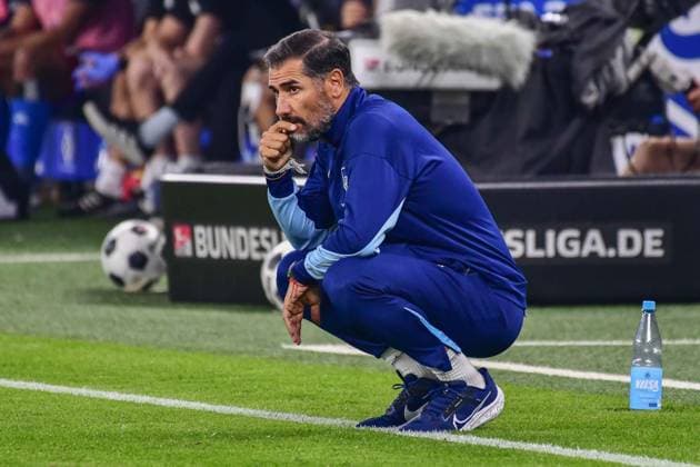 Coach Cristian Fiél Hertha Germany , Hamburg , Volksparkstadion , Football , 2 Bundesliga , Hamburger SV Hertha BSC Berlin