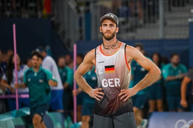 Olympic Games Beach Volleyball Paris 10 08 2024 Final, Men, GER SWE, Clemens Wickler 2, GER , Copyright: xBEAUTIFULxSPORTS TomxBlochx