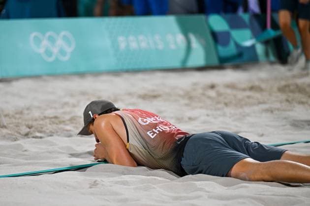 Olympic Games Beach Volleyball Paris 10 08 2024 Final, Men, GER SWE, Nils Ehlers 1, GER , Copyright: xBEAUTIFULxSPORTS TomxBlochx