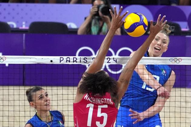 Italy s Sarah Luisa Fahr during Women s Volleyball Final match between Italy and United States at the 2024 Summer Olympics, Sunday, August 11, 2024 in Paris, France.  Copyright: xSpada LaPressex