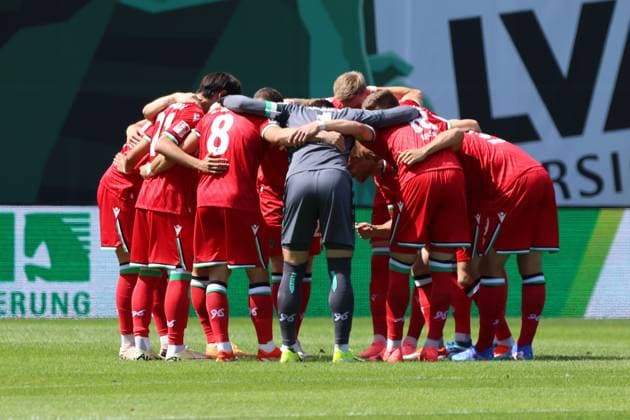 GER, Preussen Muenster vs Hannover 96, Football, 2 Liga, Matchday 2, Season 2024 2025, 11 08 2024 Hannover 96 DFL REGULATIONS PROHIBIT ANY USE OF PHOTOGRAPHS AS IMAGE SEQUENCES AND OR QUASI VIDEO GER, Preussen Muenster vs Hannover 96, Football, 2 Liga, Matchday 2, Season 2024 2025, 11 08 2024 Muenster Copyright: xEibner-Pressefoto xFrankxZeisingx EP_FZG