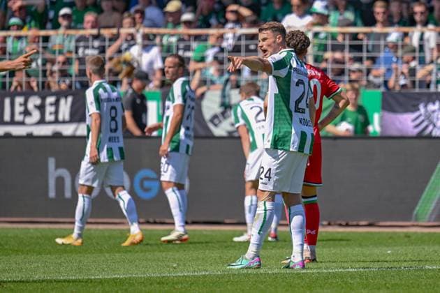 11 08 2024, Football, 2 Bundesliga, 2 Matchday Season 2024 2025, Preußen Münster Hannover 96, Niko Koulis SC Preussen Münster xRHR PHOTO TKx Copyright: RHR-FOTOx RHR-FOTO TK