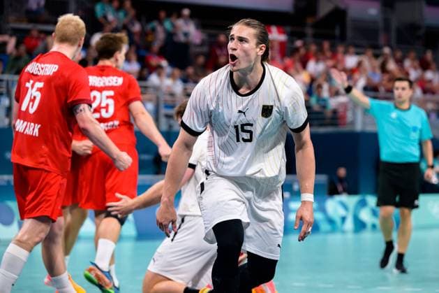 Paris, France Handball Olympic Mens Final Germany Denmark Juri Knorr Germany Lille Stade Pierre Mauroy France