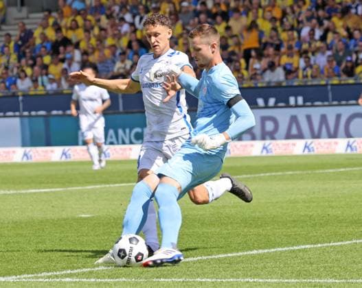 Eintracht BS vs 1 FC Magdeburg Braunschweig, 11 08 2024, Soccer, Season 23 24, 2 Bundesliga, 2 Matchday, Eintracht Braunschweig vs 1 FC Magdeburg, Picture shows Lennart Grill BTSV, 1 Braunschweig