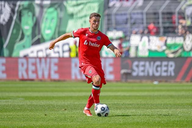 11 08 2024, Football, 2 Bundesliga, 2 Matchday Season 2024 2025, Preußen Münster Hannover 96, Enzo Leopold Hannover 96 , xRHR PHOTO TKx Copyright: RHR-FOTOx RHR-FOTO TK