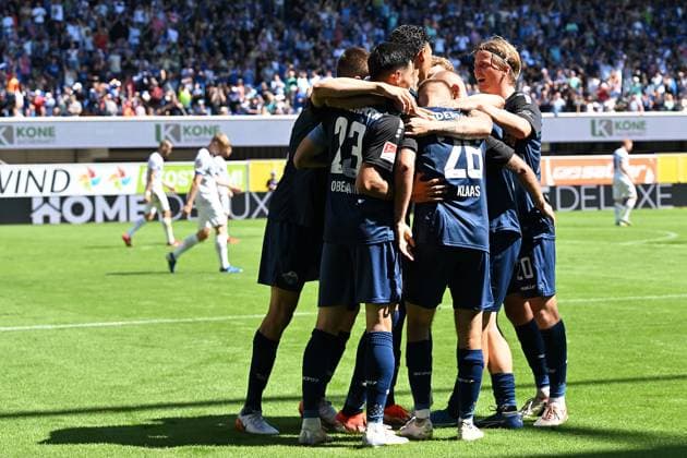 Paderborn, Home Deluxe Arena, 11 08 24, GER, Herren, 2 Bundesliga, Saison 2024 2025, SC Paderborn 07 SV Darmstadt 98 Bild Sebastian KLAAS Paderborn jubilates after his goal to 1 1 Only for editorial use DFL regulations prohibit any use of photographs as image sequences and or quasi video NRW Germany