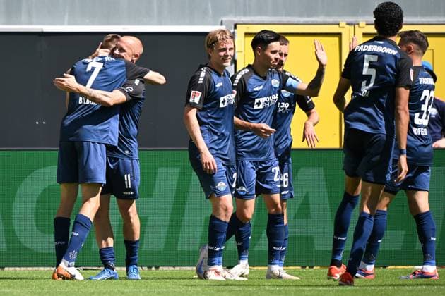 Paderborn, Home Deluxe Arena, 11 08 24, GER, Herren, 2 Bundesliga, Saison 2024 2025, SC Paderborn 07 SV Darmstadt 98 Bild Filip BILBIJA Paderborn jubilates after his goal to 2 1 Only for editorial use DFL regulations prohibit any use of photographs as image sequences and or quasi video NRW Germany