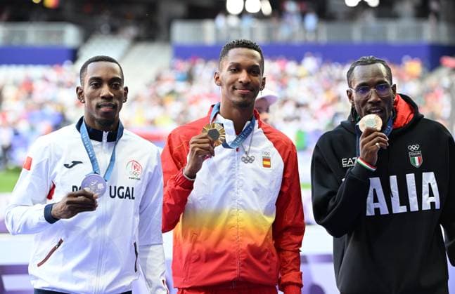 Paris 2024, Athletics, Men, Triple jump, Award ceremony