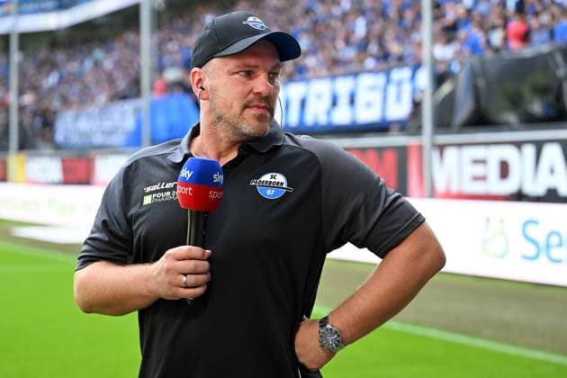 Paderborn, Home Deluxe Arena, 11 08 24, GER, Herren, 2 Bundesliga, Saison 2024 2025, SC Paderborn 07 SV Darmstadt 98 Bild Trainer Lukas KWASNIOK Paderborn Only for editorial use DFL regulations prohibit any use of photographs as image sequences and or quasi video NRW Germany