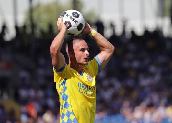 Marvin Rittmueller Eintracht Braunschweig Football, Men, Season 2024 2025 2 BL, Eintracht Stadion, Eintracht Braunschweig vs 1 FC Magdeburg, 1 3 DFL REGULATIONS PROHIBIT ANY USE OF PHOTOGRAPHS AS IMAGE SEQUENCES AND OR QUASI VIDEO
