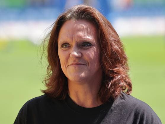 President Nicole Kumpis Eintracht Braunschweig Football, Men, Season 2024 2025 2 BL, Eintracht Stadion, Eintracht Braunschweig vs 1 FC Magdeburg, 1 3 DFL REGULATIONS PROHIBIT ANY USE OF PHOTOGRAPHS AS IMAGE SEQUENCES AND OR QUASI VIDEO