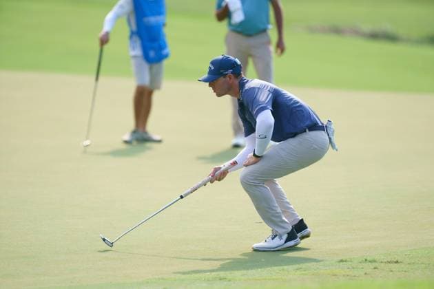 August 11, 2024, Greensboro, North Carolina, USA: MAX GREYSERMAN gets ready for a putt attempt during the 2024 Wyndham Championship at the Sedgefield Country Club in Greensboro, NC. Greensboro USA - ZUMAb238 20240811_zsp_b238_005 Copyright: xJoshxBrownx