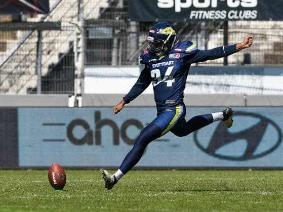 Lenny Krieg Stuttgart Surge 34, Stuttgart Surge vs Raiders Tirol, American Football, European League of Football, Matchday 12, Season 2024, 11 08 2024, Stuttgart Surge vs Raiders Tirol, American Football, European League of Football, Matchday 12, Season 2024, 11 08 2024 Stuttgart Copyright: xEibner-Pressefoto FlorianxSchustx EP_FSU