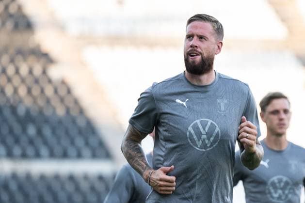 240812 Pontus Jansson during a training session with Malmö FF on August 12, 2024 in Thessaloniki Photo Mathilda Ahlberg BILDBYRAN kod MA MA0702 fotboll football soccer fotball champions league malmö ff bbeng  Copyright: MATHILDAxAHLBERG BB240812MA057