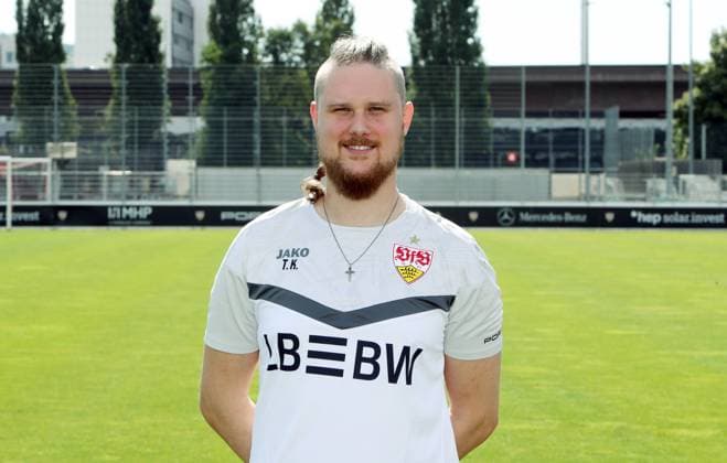 12 08 24 U19 VfB Stuttgart photo session season 2024 2025 Germany, Stuttgart, 12 08 2024, Football, U19 DFB Youth League, U19 VfB Stuttgart photo session season 2024 2025 Thomas Kiess Physiotherapist