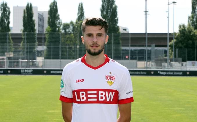 12 08 24 U19 VfB Stuttgart photo session season 2024 2025 Germany, Stuttgart, 12 08 2024, Football, U19 DFB Youth League, U19 VfB Stuttgart photo session season 2024 2025 Eliot Bujupi