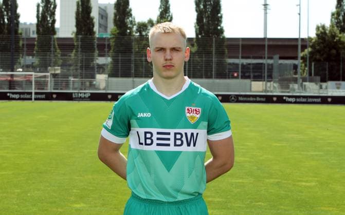 12 08 24 U19 VfB Stuttgart photo session season 2024 2025 Germany, Stuttgart, 12 08 2024, Football, U19 DFB Youth League, U19 VfB Stuttgart photo session season 2024 2025 Nils Richter
