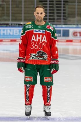 Nolan Zajac 44 Augsburger Panther , team and portrait pictures, Augsburger Panther, season 2024 2025, ice hockey, Penny DEL, 12 08 2024 Augsburg Bavaria Germany Copyright: xkolbert-press ChristianxKolbertx