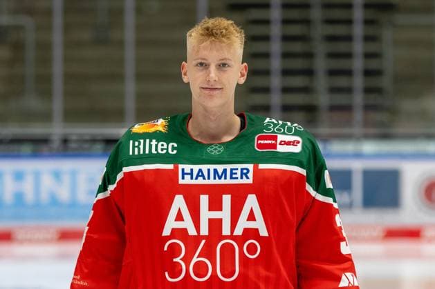 Konrad Fiedler 34 Augsburger Panther , team and portrait pictures, Augsburger Panther, season 2024 2025, ice hockey, Penny DEL, 12 08 2024 Augsburg Bavaria Germany Copyright: xkolbert-press ChristianxKolbertx