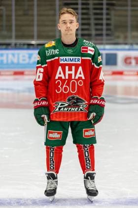 Moritz Elias 46 Augsburger Panther , Team and portrait pictures, Augsburger Panther, Season 2024 2025, Ice Hockey, Penny DEL, 12 08 2024 Augsburg Bavaria Germany Copyright: xkolbert-press ChristianxKolbertx