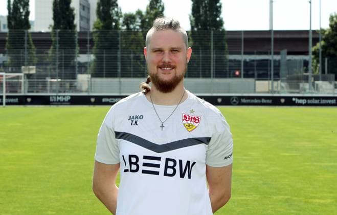 Stuttgart , Photo session , Thomas Kiess Physiotherapist VfB Stuttgart U19 DFB Youth League portrait session 2024 2025