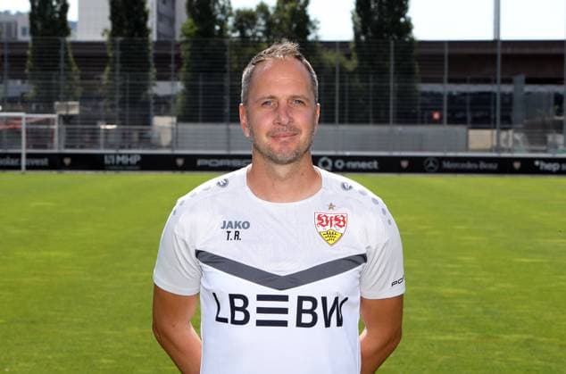 Stuttgart , Photo session , Tobias Rathgeb Co Coach VfB Stuttgart U19 DFB Youth League portrait appointment 2024 2025