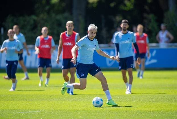 Soccer, Men, Season 2024 25, 2 Bundesliga, Hertha BSC, Training, Marten Winkler Hertha BSC , 13 08 2024, Copyright: xSebastianxRäppold MatthiasxKochx