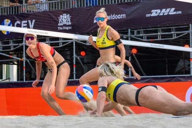 European Championships Beach Volleyball, 13 08 2024, Arnhem Laura Ludwig GER , Louisa Lippmann GER European Championships Beach Volleyball, Arnhem on 13 08 2024 Copyright: xBEAUTIFULxSPORTS PeterxWeberx