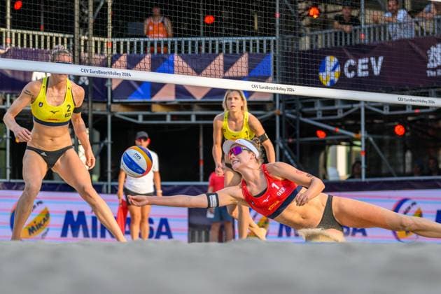 European Championships Beach Volleyball, 13 08 2024, Arnhem Svenja Mueller GER European Championships Beach Volleyball, Arnhem on 13 08 2024 Copyright: xBEAUTIFULxSPORTS PeterxWeberx