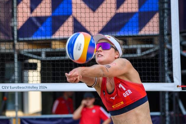 European Championships Beach Volleyball, 13 08 2024, Arnhem Svenja Mueller GER European Championships Beach Volleyball, Arnhem on 13 08 2024 Copyright: xBEAUTIFULxSPORTS PeterxWeberx